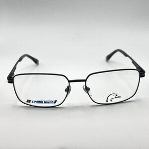 Ducks Unlimited Blackhawk Spring Titanium Metal Eyeglass Frame Black 57-18-145